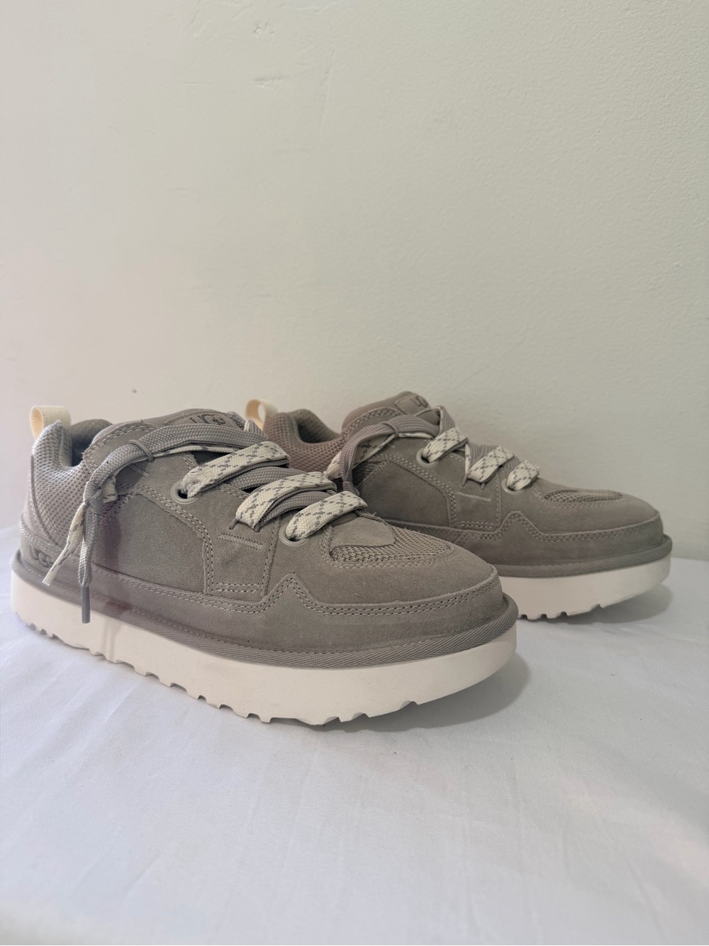 UGG Lo Lowmel Suede Canvas Sneakers Grey size US 10 M